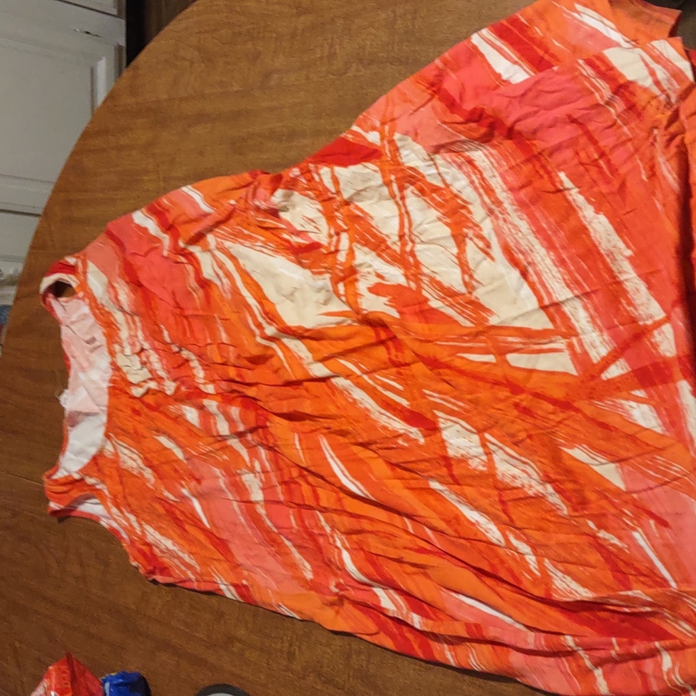 Bright orange dress
